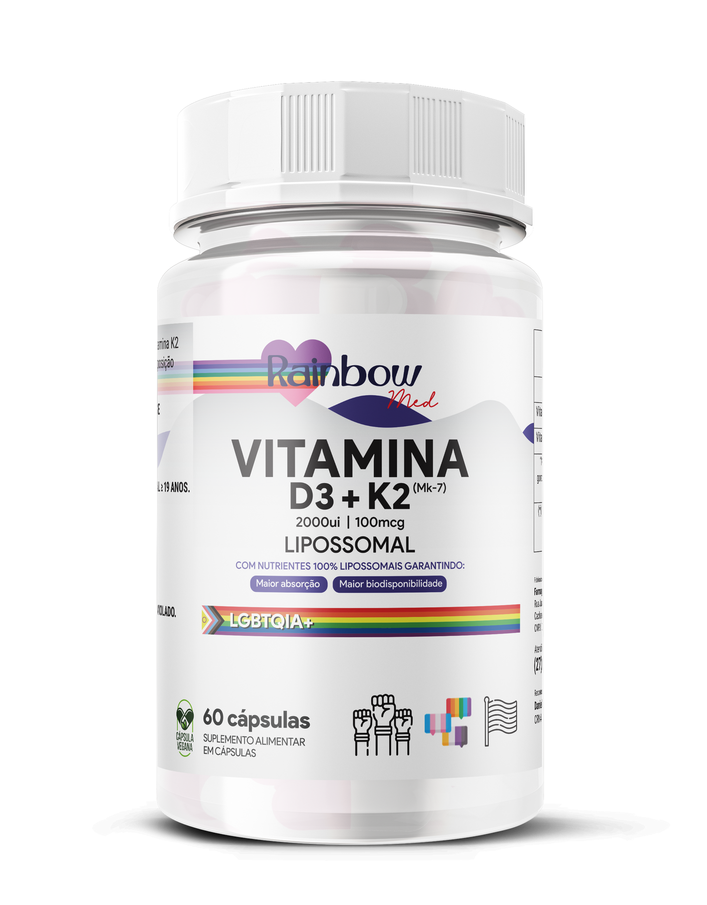 Vitamina D3 + K2 - Rainbow